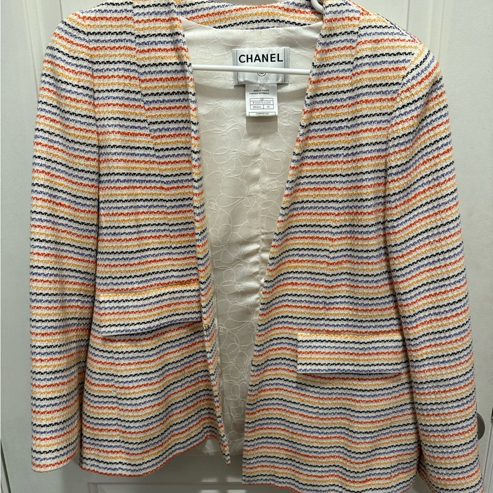 Chanel  Women's Jacket with Multicolor Stripes Spring 2002